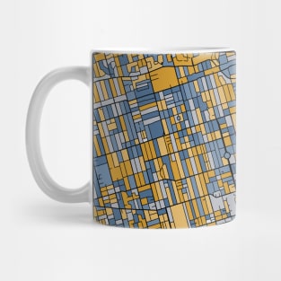 Toronto Map Pattern in Blue & Gold Mug